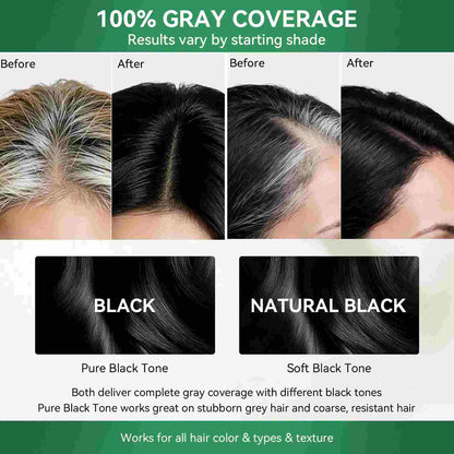 Cover Gray Hair Instantly with Herbal Hair Dye Shampoo