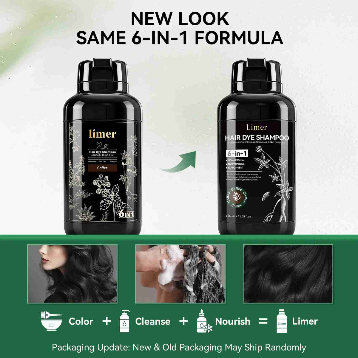 Cover Gray Hair Instantly with Herbal Hair Dye Shampoo