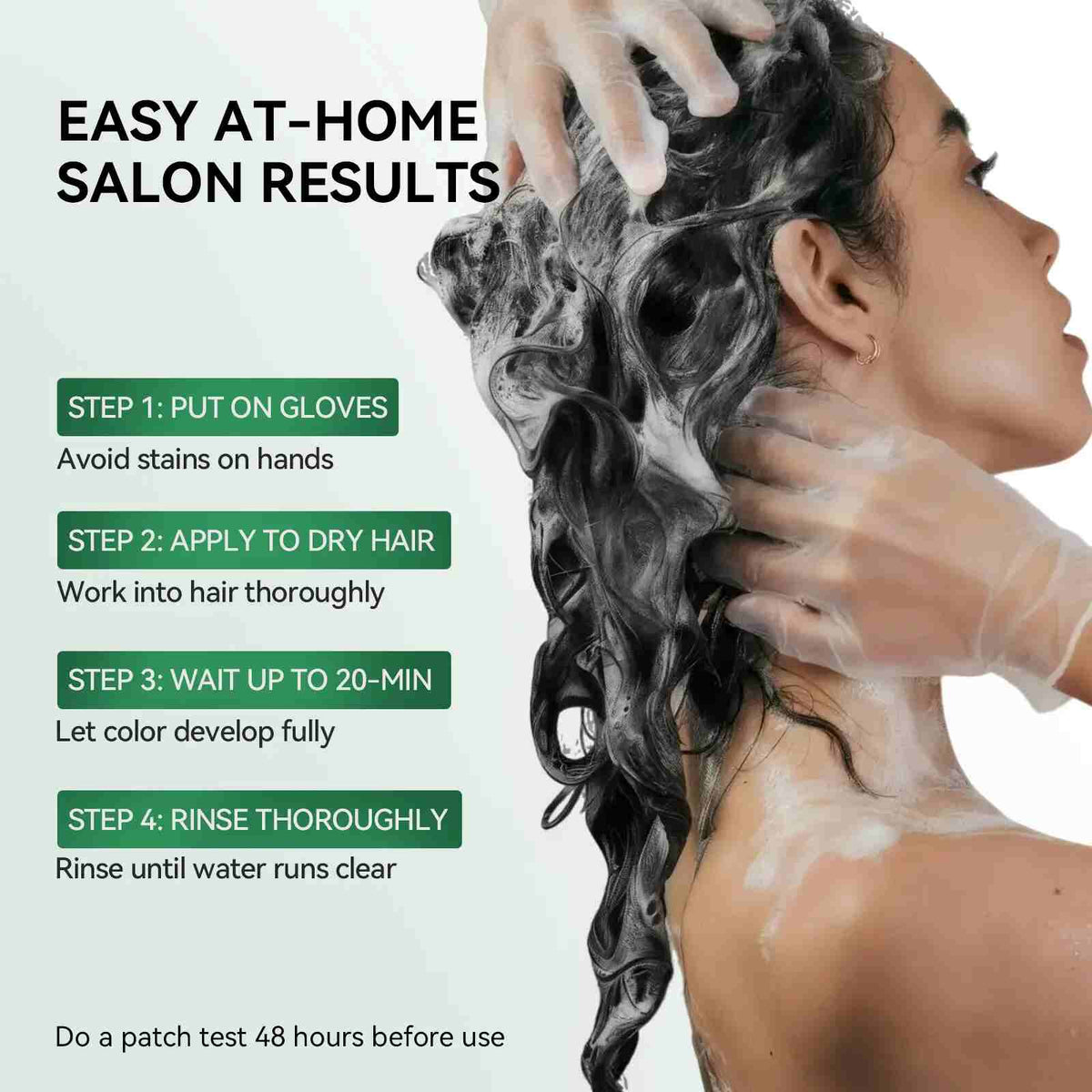 Cover Gray Hair Instantly with Herbal Hair Dye Shampoo