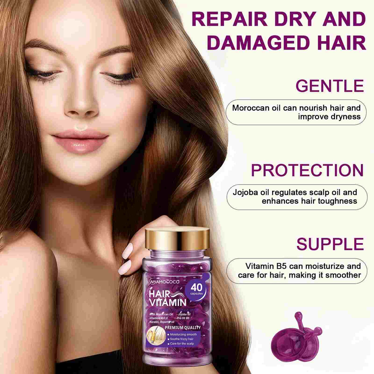 [BUY 1 GET 1 FREE] Violet Hair Vitamin Capsules for Color-Treated Hair