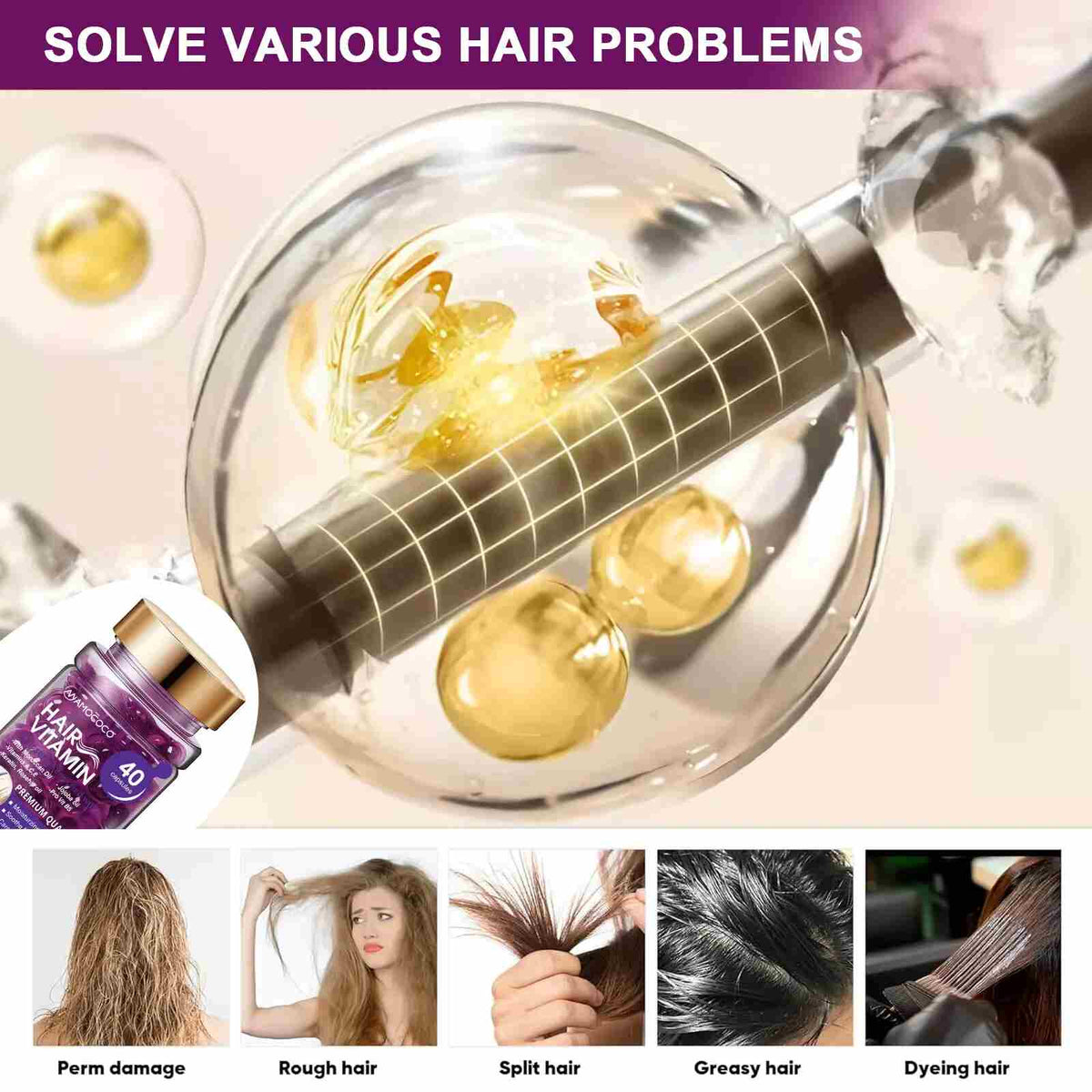[BUY 1 GET 1 FREE] Violet Hair Vitamin Capsules for Color-Treated Hair