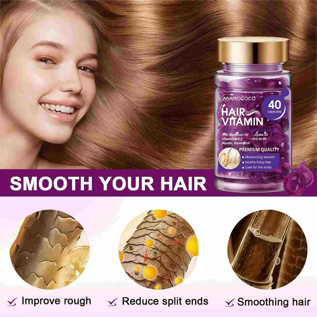 [BUY 1 GET 1 FREE] Violet Hair Vitamin Capsules for Color-Treated Hair