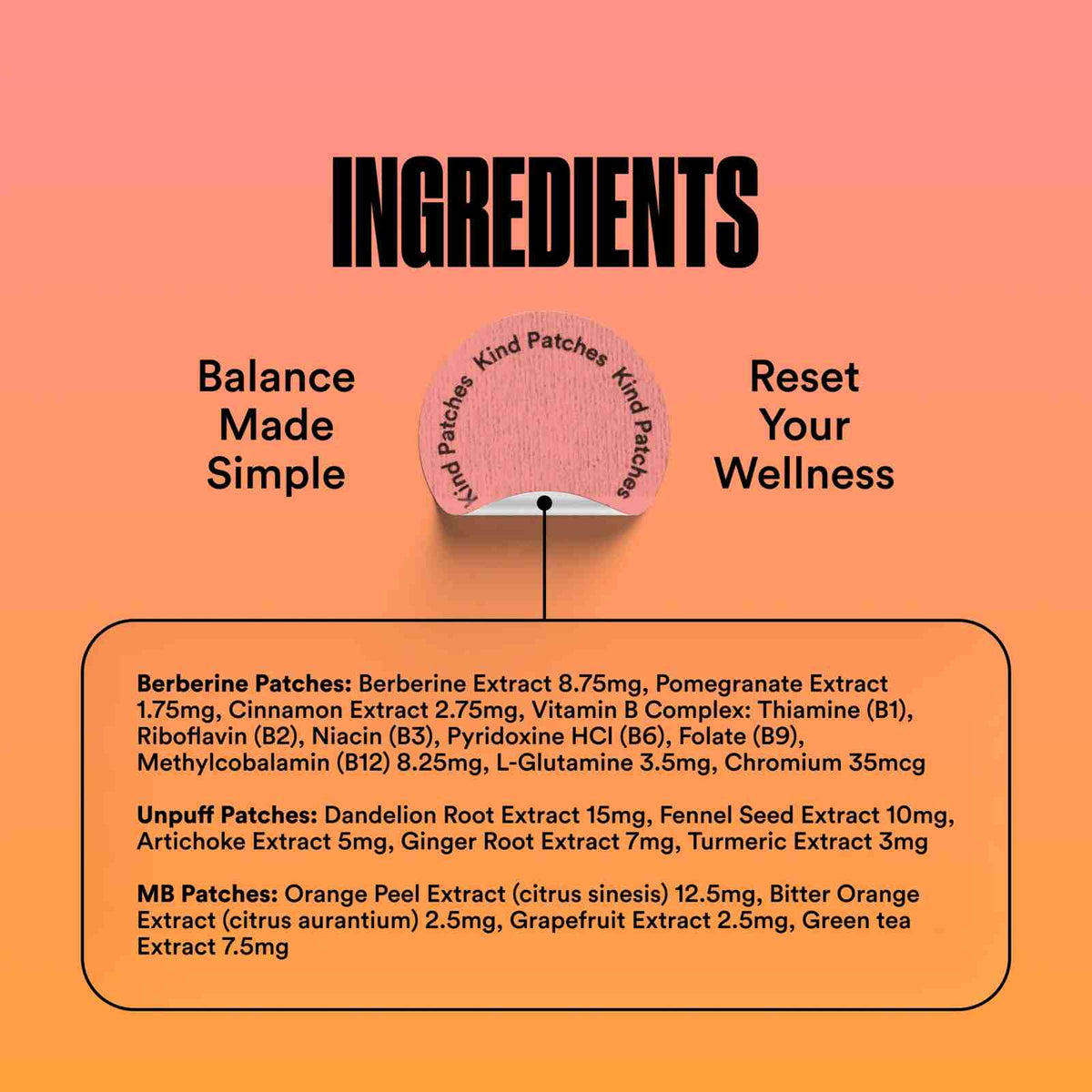 Natural Herbal Metabolic Support Patches