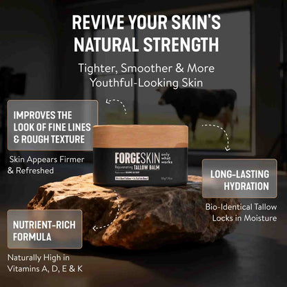 Natural Anti-Aging Beef Tallow & Honey Men's Face Balm