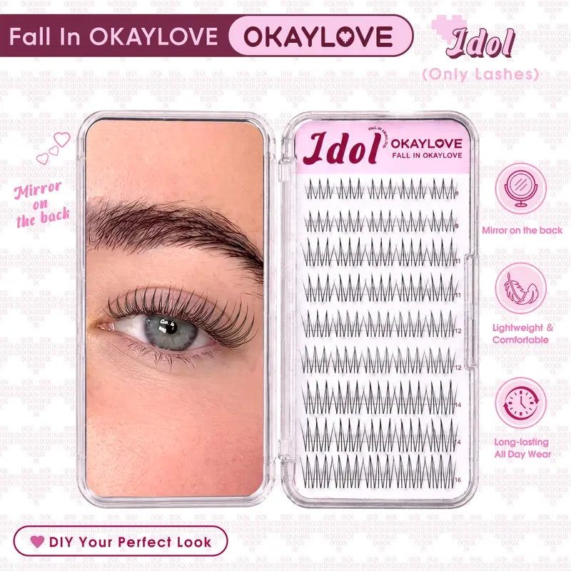 Idol Black| Brown Idol Lash Clusters Kit | D Curl Lash Extension Kit