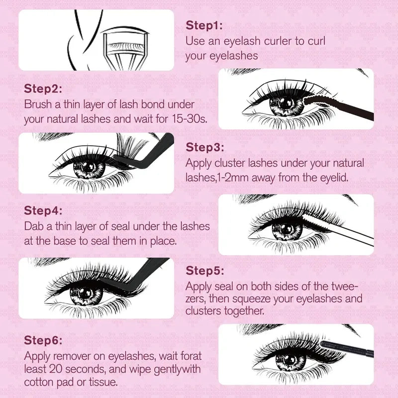 Idol Black| Brown Idol Lash Clusters Kit | D Curl Lash Extension Kit