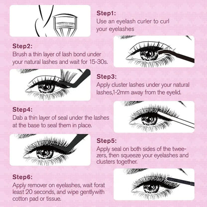 Idol Black| Brown Idol Lash Clusters Kit | D Curl Lash Extension Kit
