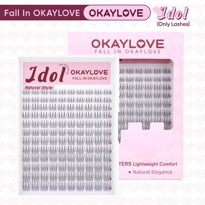 Idol Black| Brown Idol Lash Clusters Kit | D Curl Lash Extension Kit