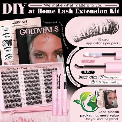 Plush D Curl Spider Lash Clusters