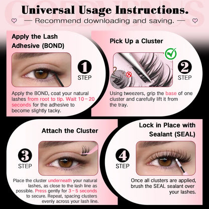 Plush D Curl Spider Lash Clusters