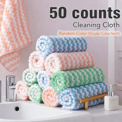 Ultra-Absorbent Microfiber Dish Rags | Streak-Free Cleaning Cloths