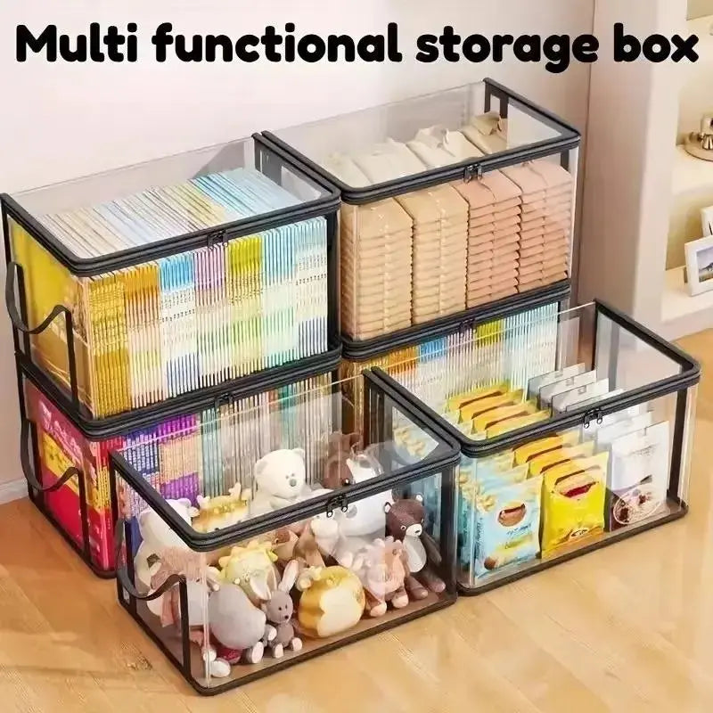 Heavy-Duty Multipurpose Plastic Storage Crates with Handles – Stackable & Collapsible Utility Bins