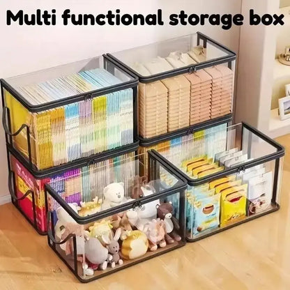 Heavy-Duty Multipurpose Plastic Storage Crates with Handles – Stackable & Collapsible Utility Bins