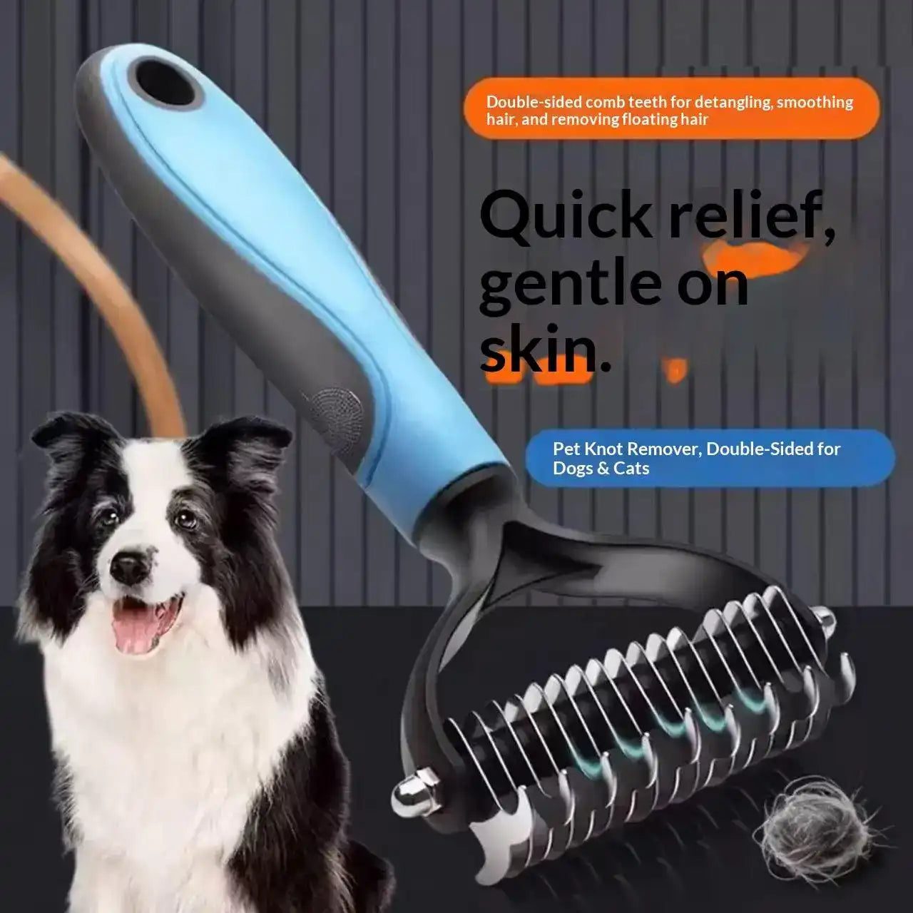 Remove Mats & Loose Hair with the Dual-Sided Pet Grooming Brush