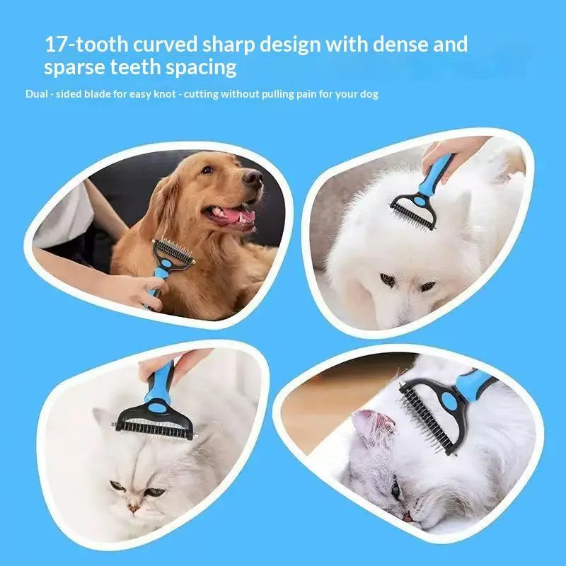 Remove Mats & Loose Hair with the Dual-Sided Pet Grooming Brush