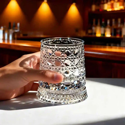 360° Spinning Crystal Whiskey Glass — Elevate Your Tasting Experience