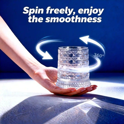 360° Spinning Crystal Whiskey Glass — Elevate Your Tasting Experience