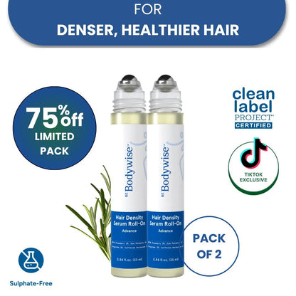 Thicker, Denser Hair: 5% Saw Palmetto & Rosemary Roll-On Scalp Serum