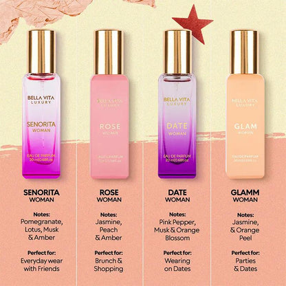 Discover Your Signature Scents: Luxury 4-in-1 Women's Perfume Gift Set