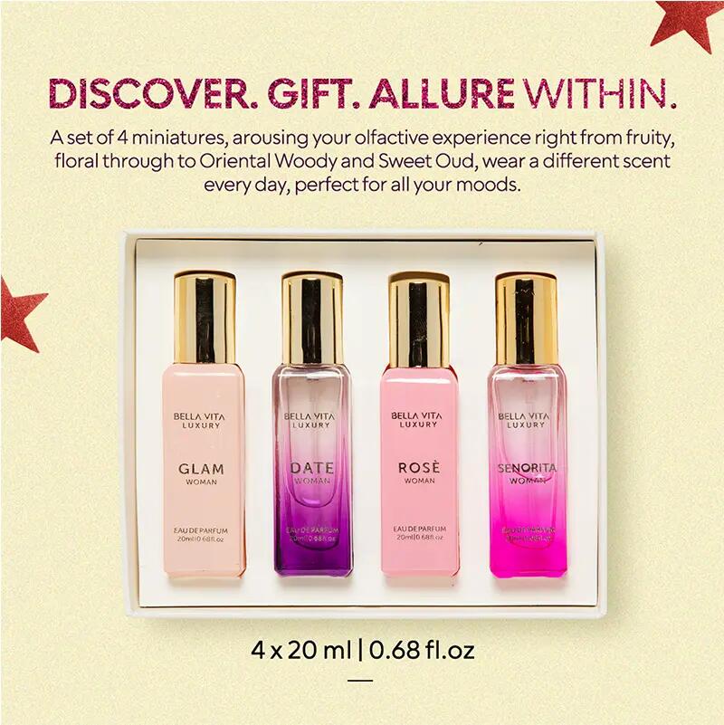 Discover Your Signature Scents: Luxury 4-in-1 Women's Perfume Gift Set