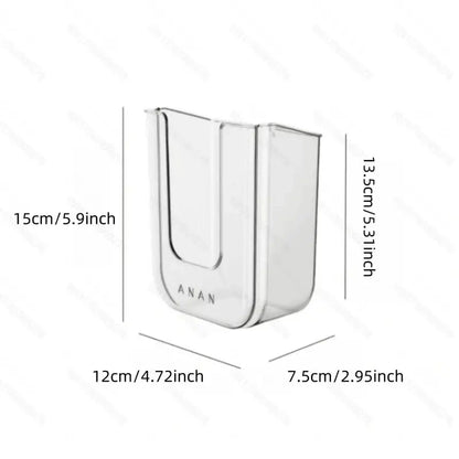 Clear Wall-Mounted Tissue and Wet Wipe Holders, Two-Piece Set