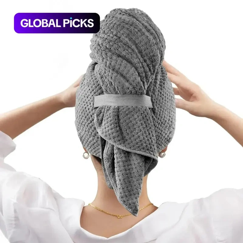 Coral Fleece Hair Drying Wrap Towel