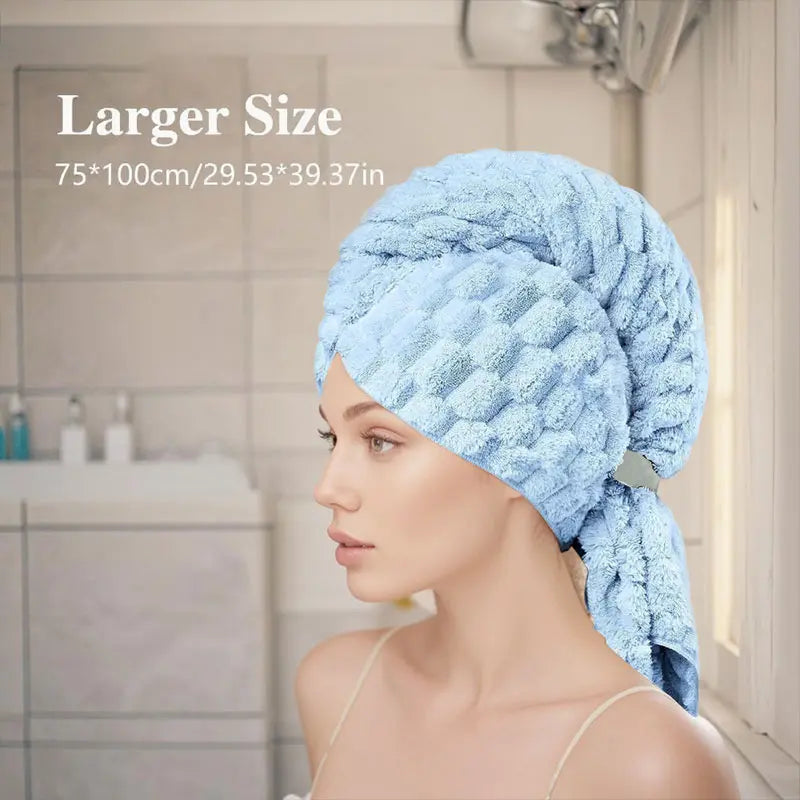 Coral Fleece Hair Drying Wrap Towel