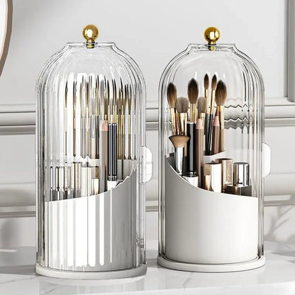 Covered Freestanding Toothbrush Holders, White Two-Pack