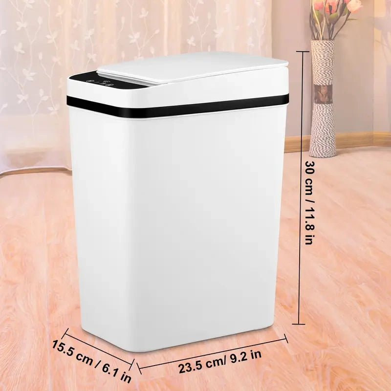 Slim Motion-Sensor Bathroom Trash Can