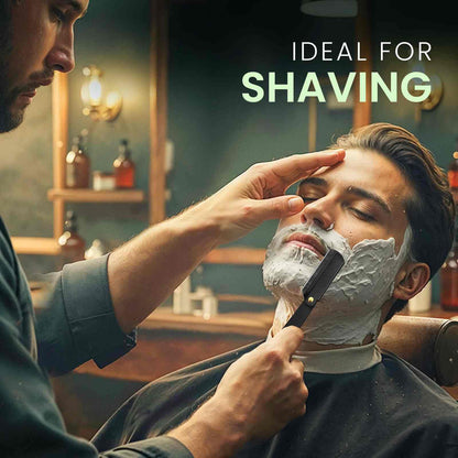 Professional Barber Straight Razor Shaving Kit with 100 Safety Blades