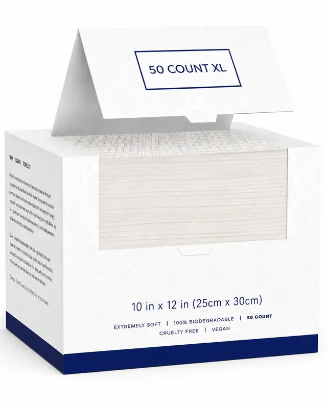 Disposable Face Towels, 50-Count Box