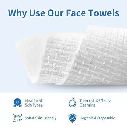 Disposable Face Towels, 50-Count Box