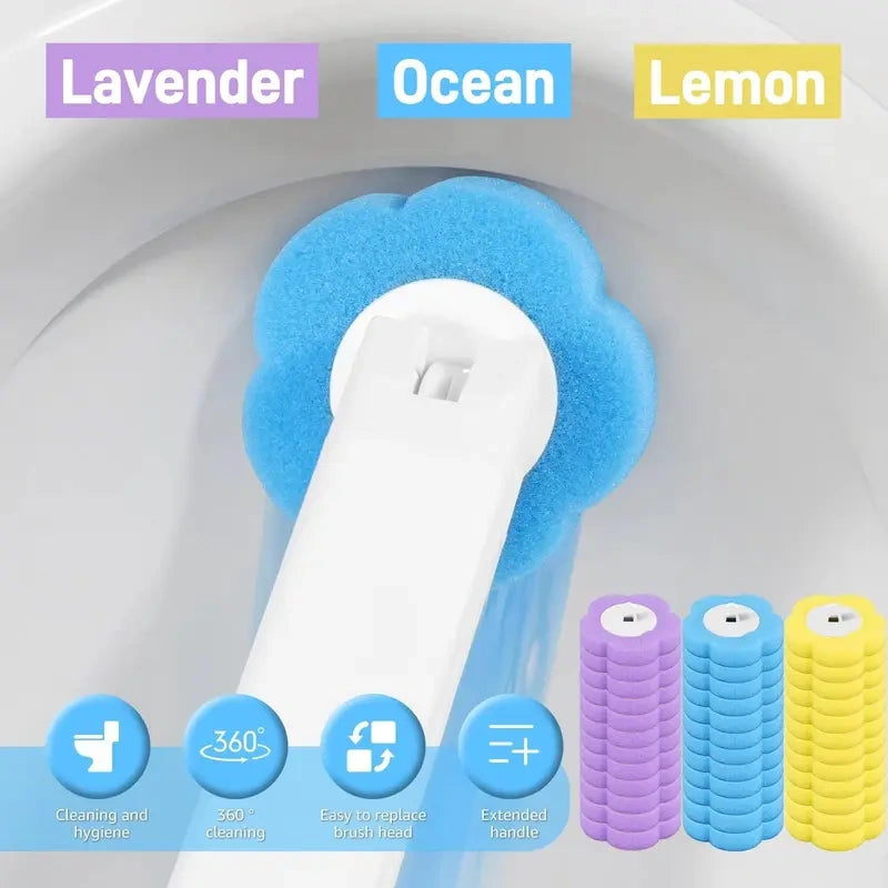 36-Piece Assorted Disposable Toilet Brush Refill Pack