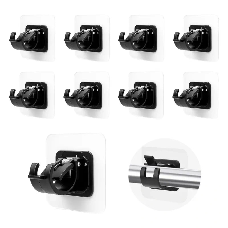 Eight-Piece Self-Adhesive Curtain Rod Bracket Pack