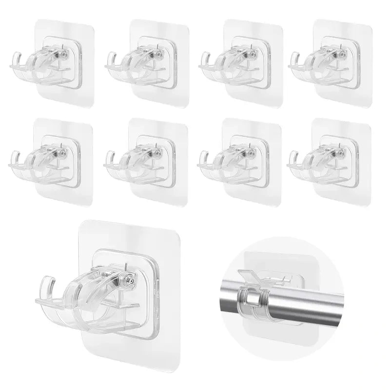 Eight-Piece Self-Adhesive Curtain Rod Bracket Pack