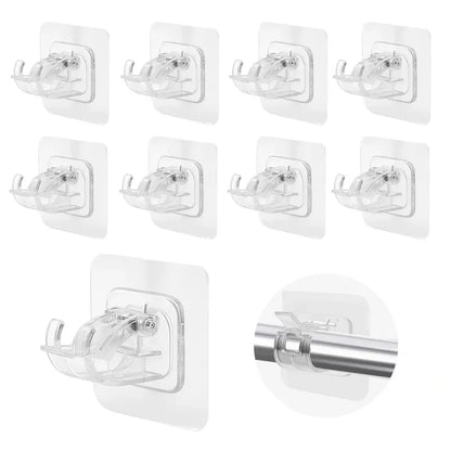 Eight-Piece Self-Adhesive Curtain Rod Bracket Pack