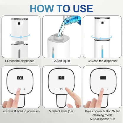 Touchless Soap Dispenser with Adjustable Dispensing Levels