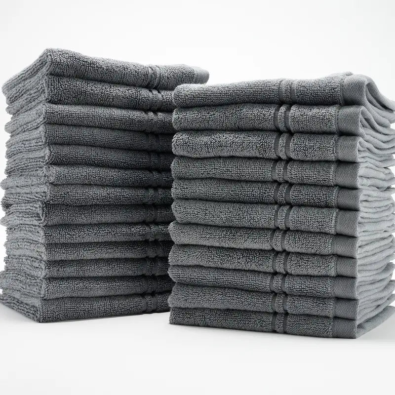 Home Reflections Cotton Washcloths, Oatmeal 24-Piece Set