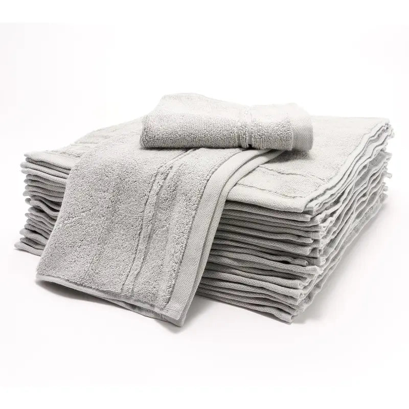 Home Reflections Cotton Washcloths, Oatmeal 24-Piece Set