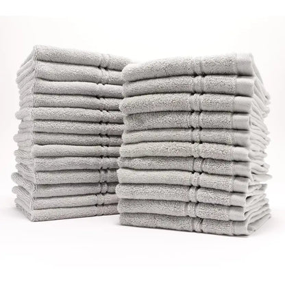 Home Reflections Cotton Washcloths, Oatmeal 24-Piece Set