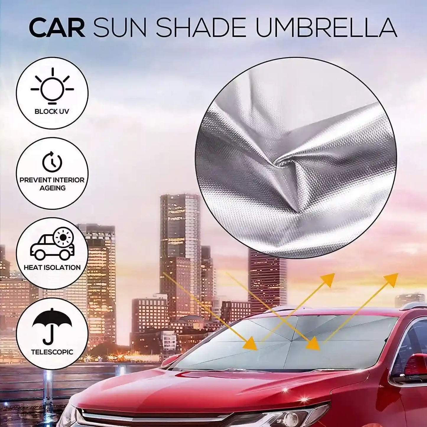 Instant Heat Shield: The Ultimate Foldable Car Windshield Umbrella