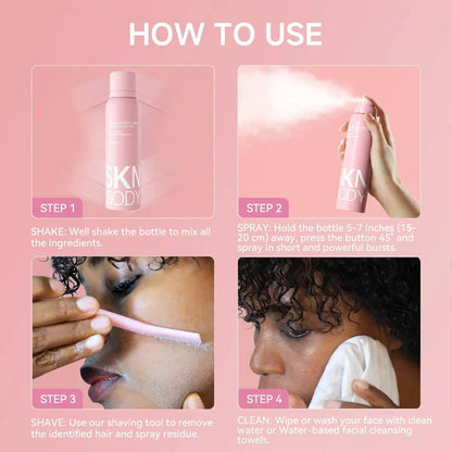 Instantly Reveal Invisible Facial Hair for Flawless Dermaplaning & Smooth Skin