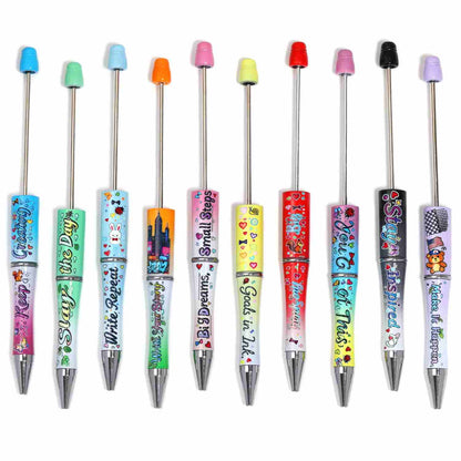 DIY Beadable Pens Bulk Set - Custom Creative Metal Ballpoint Pens