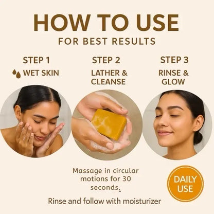 Natural Glow Turmeric & Kojic Acid Cleansing Bar Soap
