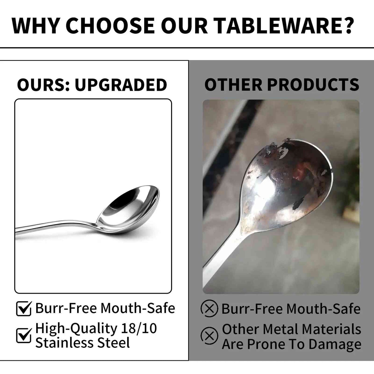 Premium Stainless Steel Soup Spoon Set