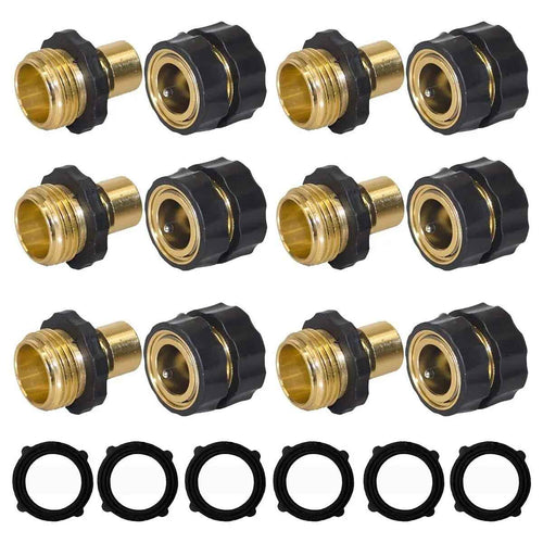 Effortless Snap-On Solid Brass Garden Hose Quick Connectors