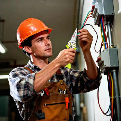 8-in-1 Wire Stripper & Built-In Non-Contact Voltage Tester Pliers