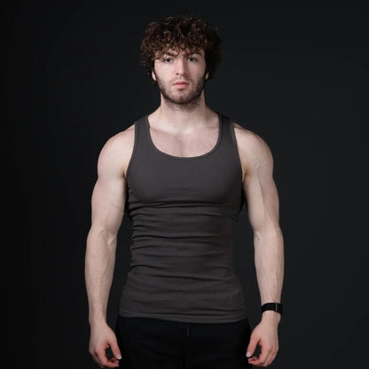 Shape-Retaining Ribbed Tank Top — Engineered for the Perfect Fit