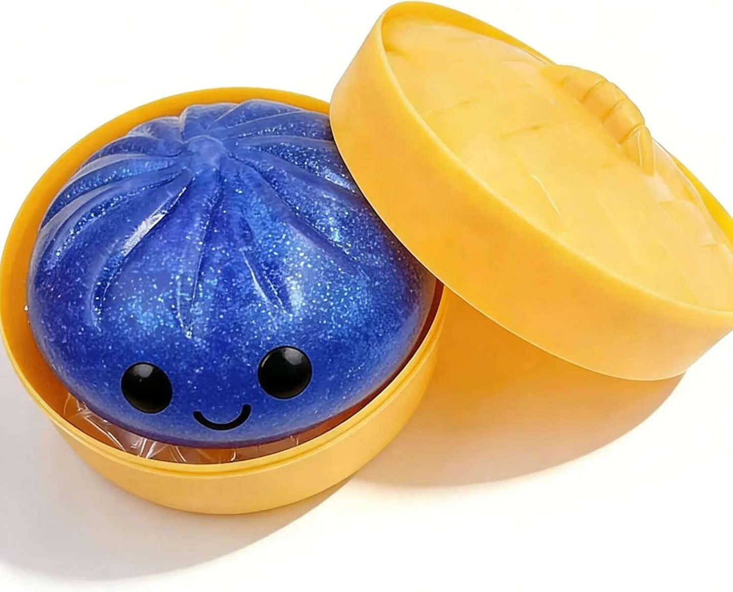 Super Squishy Dumpling Toy with Mystery Glitter & Steamer Case