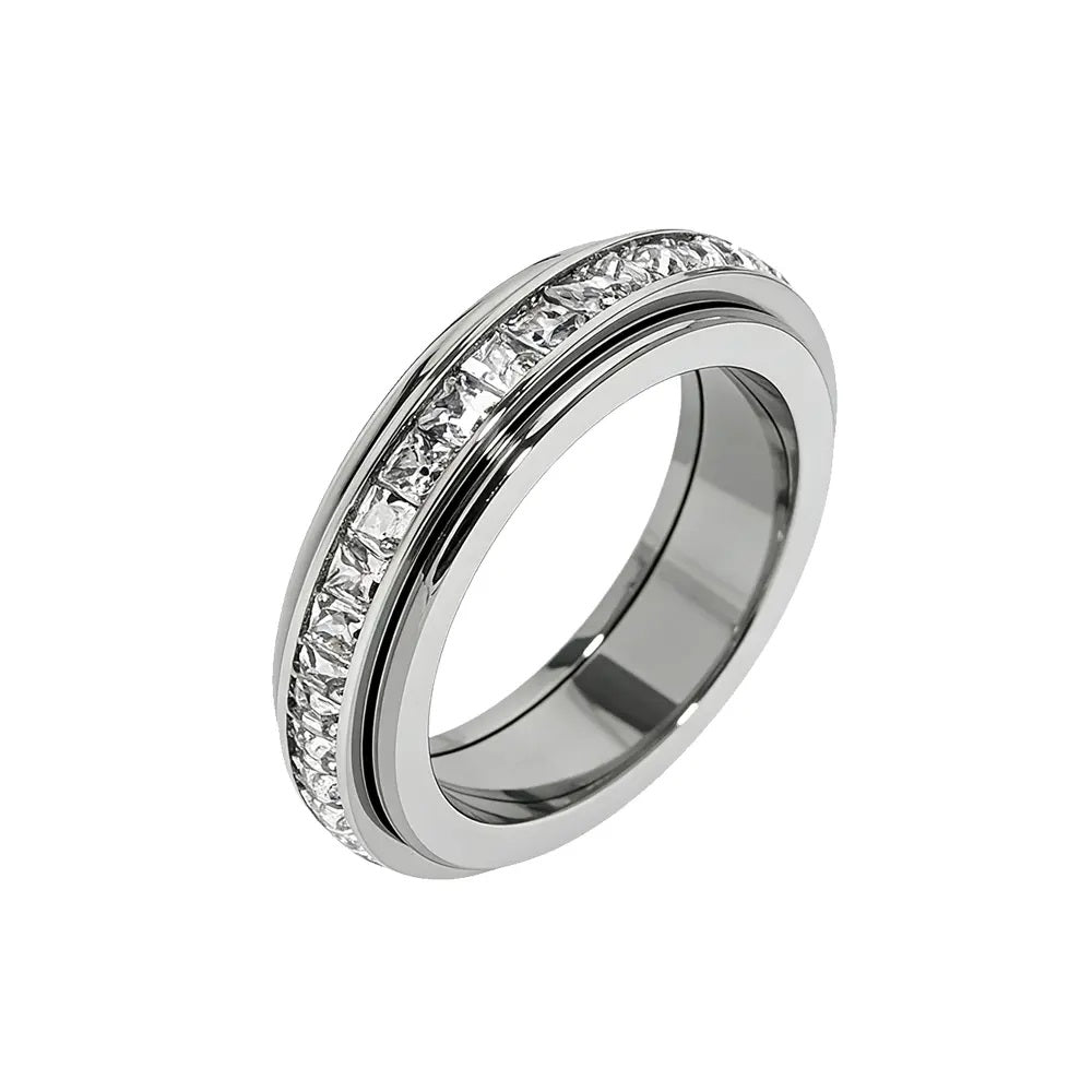 Tranquility Spin — Titanium Zirconia Anxiety Ring